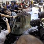 Francisco Álvarez-Cascos, a su salida de la Audiencia.