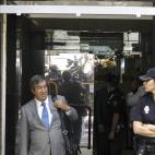 Francisco Álvarez-Cascos, a su salida de la Audiencia.