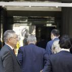 Javier Arenas, a su llegada a la Audiencia.