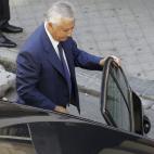 Javier Arenas, a su llegada a la Audiencia.