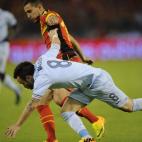Belgium's midfielder Eden Hazard (L) vies with France's forward Mathieu Valbuena (R) during a friendly football match between Belgium and France at King Baudouin stadium in Brussels on August 14, 2013. AFP PHOTO / JOHN THYS (Photo credit ...