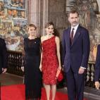 En una cena de Estado ofrecida a los Reyes por el presidente Enrique Peña Nieto y su mujer, Angélica Rivera, en el Palacio Nacional