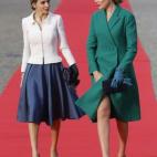 Con la reina Matilde de Bélgica en Bruselas.