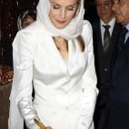 Durante su primera visita oficial a Marruecos como reyes de España.