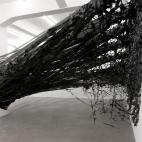 Monika Grzymala Raumzeichnung (Bass), 2012 Installation view of the exhibition "Aerial" at Galerie Crone, Berlin 2012 Image courtesy: Monika Grzymala und Galerie Crone