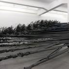 Monika Grzymala Raumzeichnung (Bass), 2012 Installation view of the exhibition "Aerial" at Galerie Crone, Berlin 2012 Image courtesy: Monika Grzymala und Galerie Crone