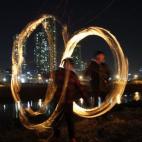 Celebración de Daeboreum, una fiesta que marca que marca la primera luna llena del año nuevo lunar, en Seúl (Corea del Sur).