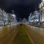 Principio de la calle Alcal&aacute; justo delante del Instituto Cervantes.