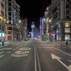 Calle Gran V&iacute;a antes de llegar a la plaza de Callao.