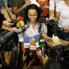 El presidente de la ONCE, Miguel Carballeda, y la deportista paralímpica Teresa Perales.