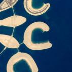 Un astronauta hizo esta fotografía de unas islas artificiales en el extremo sur de Baréin el 23 de enero de 2011.