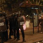 La policía en el Paseo del Prado