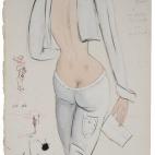 Proyecto para un vestido de playa de dos piezas.