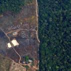 Una zona de Porto Velho, deforestada por los fuegos.