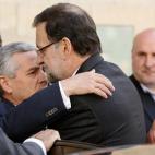 El presidente del Gobierno junto al alcalde de León, Emilio Gutiérrez.