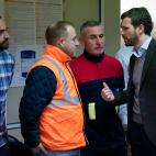 Pablo Casado en Lugo, durante su encuentro el 5 de marzo con el Comit&eacute; de Empresa de Alcoa.