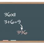 El resultado va a ser un número de tres cifras. Para hallarlo hay que sumar los dos dígitos (3+6) y colocar el dígito resultante (?) en el medio de los otros dos (3?6).
