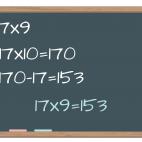 Se trata de multiplicar el n&uacute;mero (17) por 10 y restarle al resultado el n&uacute;mero en s&iacute; (17).