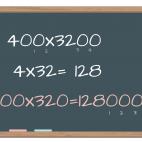 Se trata de contar el n&uacute;mero de ceros y multiplicar los otros d&iacute;gitos (4x32). Al resultado de esta operaci&oacute;n (128) hay que a&ntilde;adir tantos ceros como se hayan contado previamente (4).