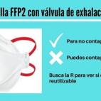 Mascarilla FFP2 con v&aacute;lvula de exhalaci&oacute;n