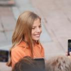 Durante su visita a Oviedo, Sof&iacute;a demostr&oacute; ser una chica extrovertida y sonriente.