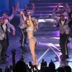 Jennifer Lopez durante el concierto inaugural de su espectáculo All I Have, que tendrá lugar en el Planet Hollywood Hotel & Casino de Las Vegas entre enero y junio de 2016.