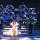 Jennifer Lopez durante el concierto inaugural de su espectáculo All I Have, que tendrá lugar en el Planet Hollywood Hotel & Casino de Las Vegas entre enero y junio de 2016.