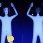 Gráfica de escáner en aeropuerto de Amsterdam.