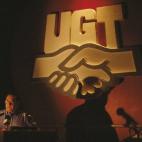 Nicolás Redondo en una reunión de UGT.