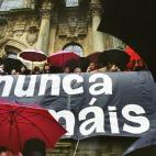 Manifestación del movimiento "Nunca Mais" en Santiago de Compostela
