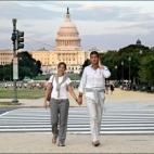 La infanta y su marido en Washington (en 2009), donde se mudó para trabajar para Telefónica.
