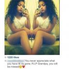 En plan: pongo morritos abuelo, pero desacansa en paz que te echaré de menos. En selfiesatfunerals.tumblr.com