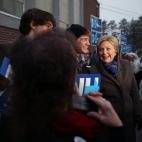 Desde primera hora Hillary Clinton ha estado haciendo campaña