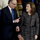 La vicepresidenta del Gobierno, Soraya Sáenz de Santamaría, y el ministro de Hacienda, Cristóbal Montoro.
