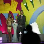 Los presentadores Fernanda Lima (i) y su esposo Rodrigo Hilbert (d).