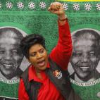 Despedida frente a su casa, en Johanesburgo