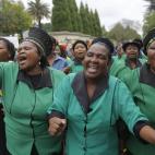 Mujeres cantando en Johanesburgo.