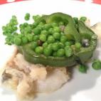 Con pimiento verde y guisantes. Consulta la receta.