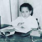 Estudiando, de pequeño.