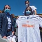 Presentando su lema de campaña, "Madrileños por Edmundo", en El Molar