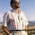 Julio Anguita durante una visita a un pueblo de Ciudad Real en 1989.