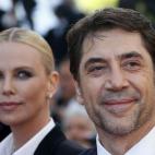 A su llegada a la proyección de la película The Last Face