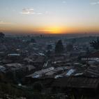 Panorama de Kibera, el mayor suburbio de África.