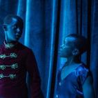 George y Shamick, en el backstage durante el ensayo del Cascanueces en el Teatro Nacional de Nairobi.