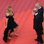 Durante la presentación de la película Money Monster de Jodie Foster y protagonizada por George Clooney y Julia Roberts. Fue la noche del jueves 12 de mayo.