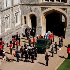 El ataúd de Felipe de Edimburgo, sobre el Land Rover diseñado por él