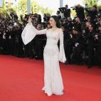 Durante la presentación de la película Café Society, con la que Woody Allen inauguró la 69º edición del Festival de Cannes .