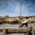 Haciendo una videollamada en plena calle.