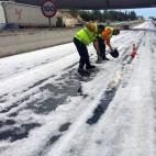 En diez minutos, Madrid se ha cubierto de blanco por la granizada.