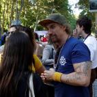 El cantante Macaco, presente en la marcha.